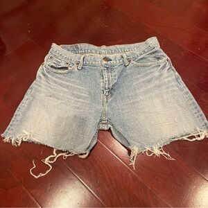 Levi's Jean Shorts Size 18/36 Blue Denim Mid Rise